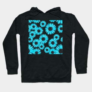 Watercolor Sunflowers Pattern - Light Blue Background Hoodie